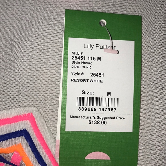 NEW LILLY PULITZER FLOWY WHITE SHIRT WITH TAGS - Picture 3 of 4